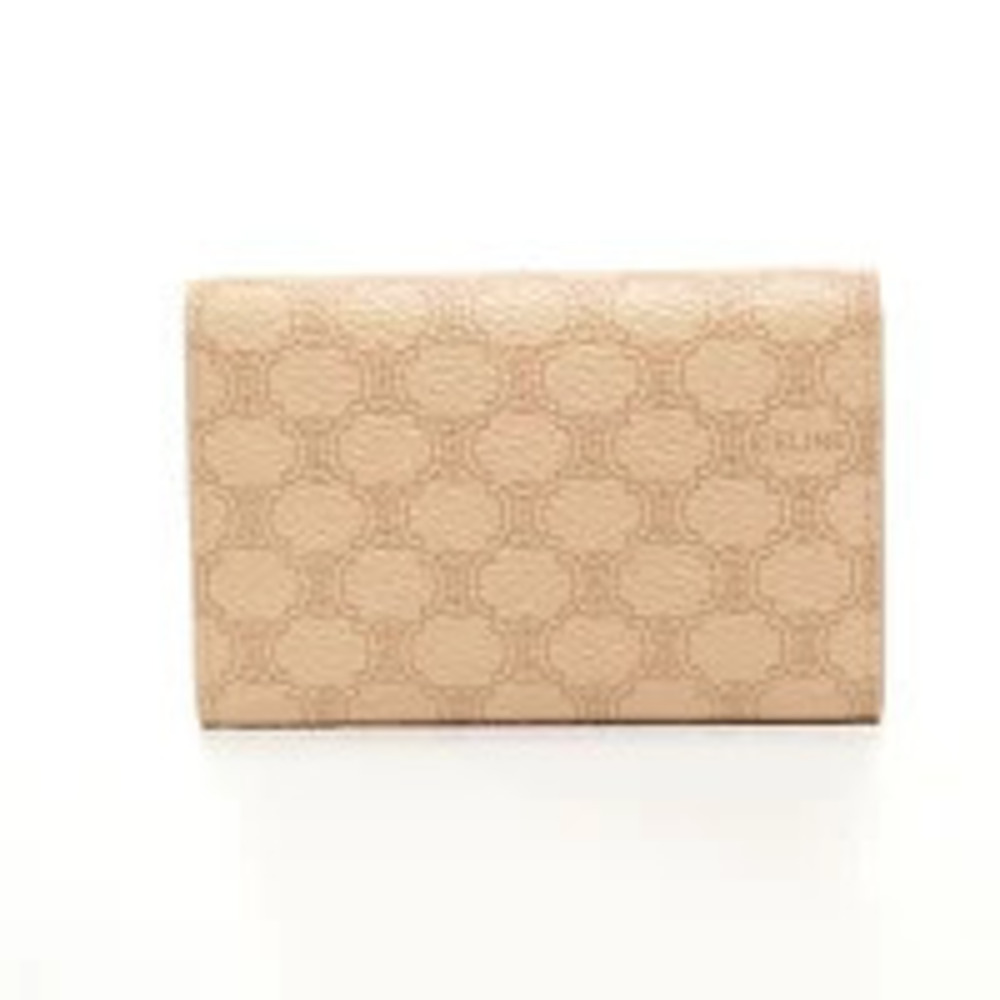 Celine Macadam Key Case Wallet Beige Cream